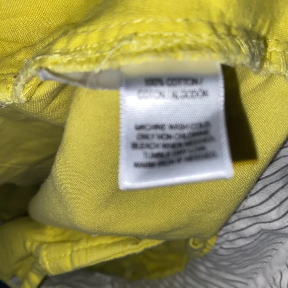 Women's Ann Taylor LOFT Yellow Riviera Shorts 100% Cotton Size 4 - Picture 4 of 5